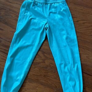 Blue Alice & Oliva Faux Leather Joggers